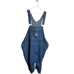 Liberty Bib Shortalls Overalls Mens 58 Blue Denim Carpenter Workwear *Altered*